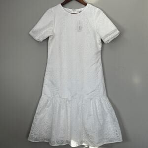NEW Sweet Salt Embroidered Sheath Dress White Womens XS Girls XL Baptism Wedding